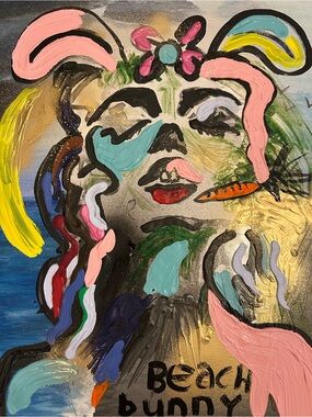 Abstract Pop Portrait Wall Art - Multicolor